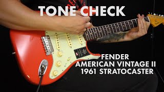 Video thumbnail for TONE CHECK: Fender American Vintage II 1961 Stratocaster Demo by Cream City Music