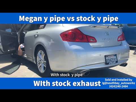 G37 stock exhaust Stock y pipes vs Megan y pipe