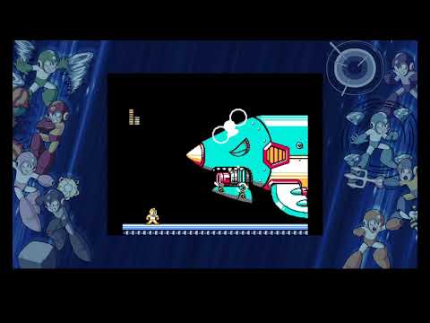 Mega Man (Rockman) 9 - Mega Mech Shark boss - 8 bit PC