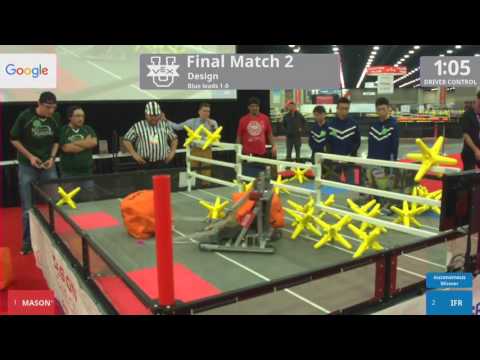 2017 VEXU Design Finals 2 - MASON1 vs IFR - 13 to 28