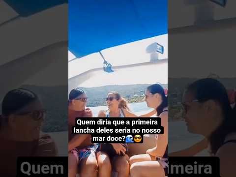 Eles moraram na praia,mas a PRIMEIRA LANCHA foi no mar doce de Minas!🌊🚤