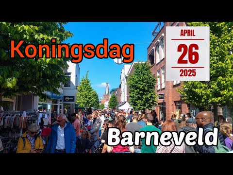 Koningsdag 2025 | Gezellig druk in Barneveld centrum | Walking Tour
