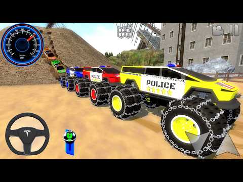 Juegos De Carros - Police Monster Trucks Impossible Driver #2 - Car Extreme Racing Android Gameplay