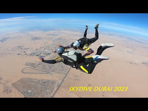 Skydiving In Dubai - AFF Jumps - Skydive Dubai Desert Zone - Becoming Licensed Solo Skydiver - 2023