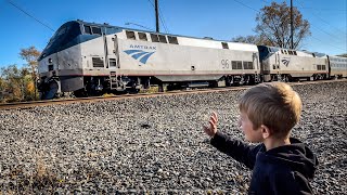 TRAIN TRACKING #15 | Levi FINALLY Catches His FIRST AMTRAK!!