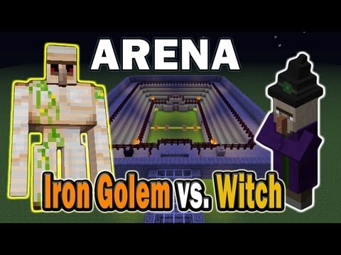 ToZaTop - Minecraft Arena Battle Iron Golem vs. Witch