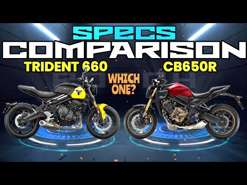 2025 Triumph Trident 660 🆚️ Honda CB650R | Quick Specs Comparison 🔥 #honda #triumph