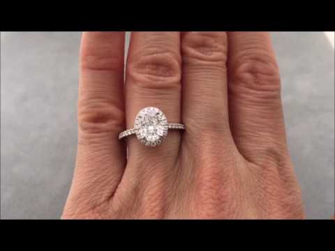 1.90 ctw Oval Cut Lab Grown Genuine Diamond on Finger