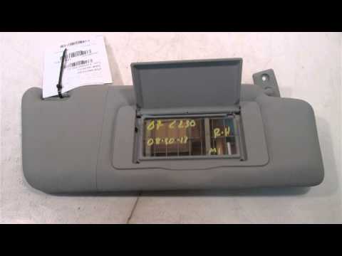 2007 Mercedes C230 Sun Visor RH LIGHT GREY  GOOD SHAPE - mbiparts.com Used OEM Mercedes Parts... OEM