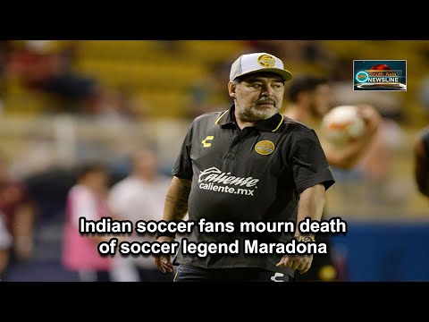 Indian soccer fans mourn death of soccer legend Maradona
