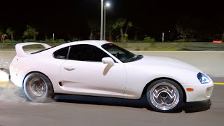 LOUD 1,000hp Supra from HELL! Highway Street Action! +COPS