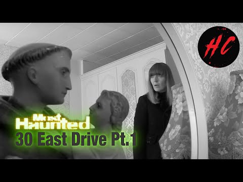 Night-vision corridor inside 30 East Drive—dark frame where sound design and low drones dominate