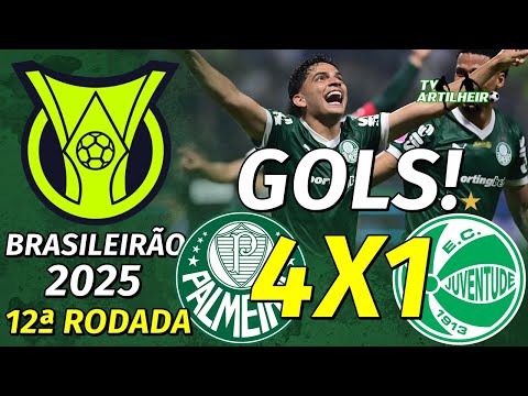 [Série A '25] 12ª Rodada | Palmeiras 4 X 1 Juventude/RS | GOLS! | TV ARTILHEIRO