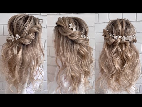 Wedding hairstyle. How to do half up half down...
