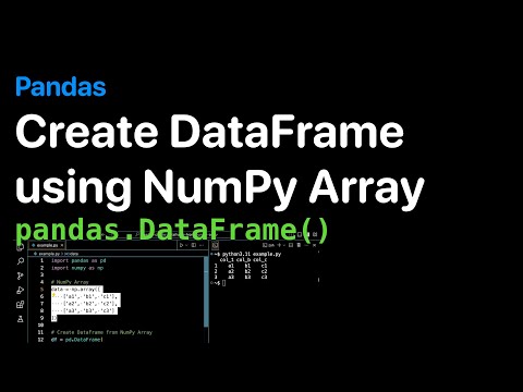 How To Create Pandas Dataframe From A Numpy Array In Python