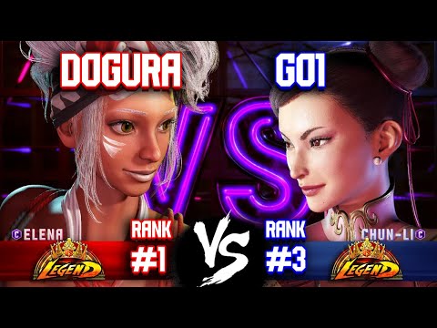 SF6 ▰ DOGURA (#1 Rank Elena) vs GO1 (#3 Rank Chun Li) ▰ High Level Gameplay
