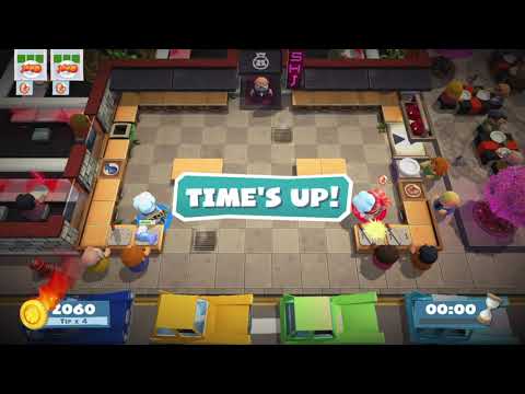 OVERCOOKED 2 world 1 LEVEL 1-2 3 star walkthrough (2 PLAYERS) PS4 PLATINUM GUIDE