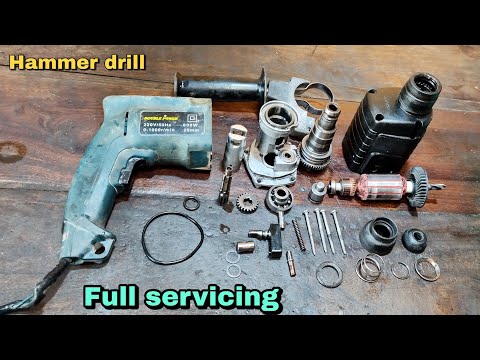 2 20mm hammer drill machine bearing,oring,carbon change and full servicing | hammer drill repair