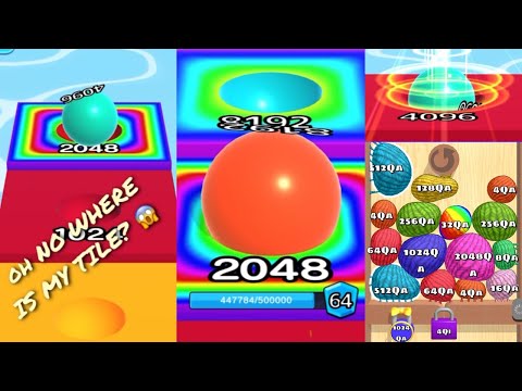 BALL RUN 2048 vs BLOB MERGE 2048 Satisfying Games iOS,Android Gameplay Walkthrough