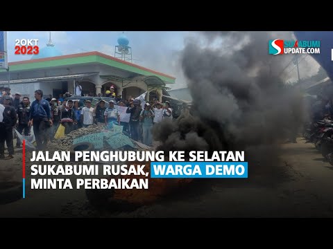 Jalan Provinsi di Selatan Sukabumi Rusak, Warga Ngamuk Minta Perbaikan