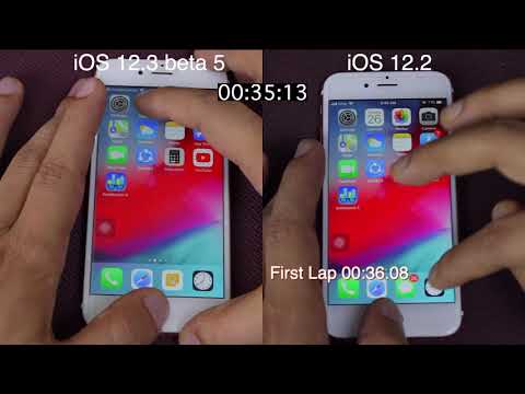 iOS 12.3 beta 5 vs iOS 12.2 speed test on iPhone 6s | iSuperTech