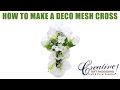 How to Make an Easter Cross Deco Mesh Wreath ...