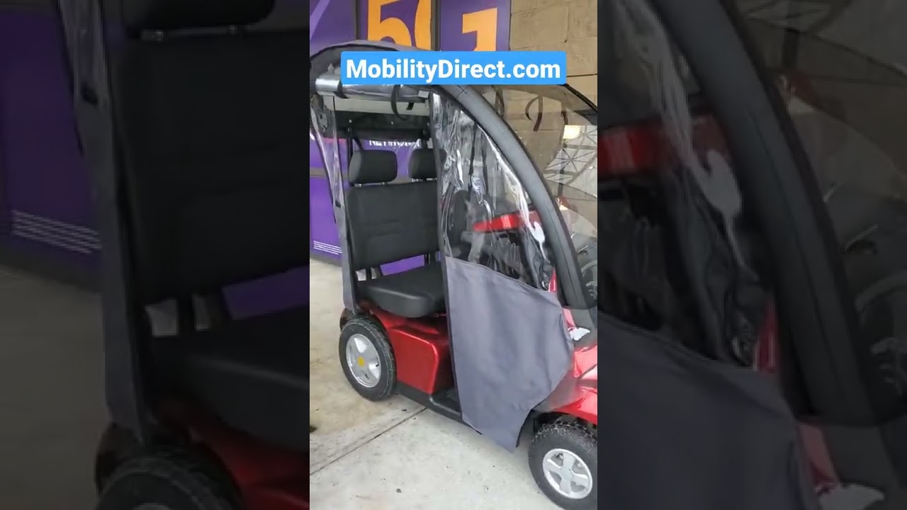 AWESOME! Using A Mobility Scooter In A Rain Storm!