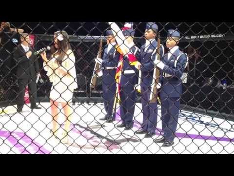 Sheila Ferrari sings National Anthem at U of MMA May 2013