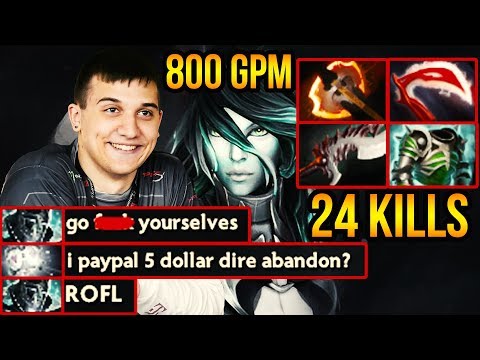 Arteezy Phantom Assassin - Safelane Carry - 24Kills 800GPM - Dota 2 Pro Gameplay