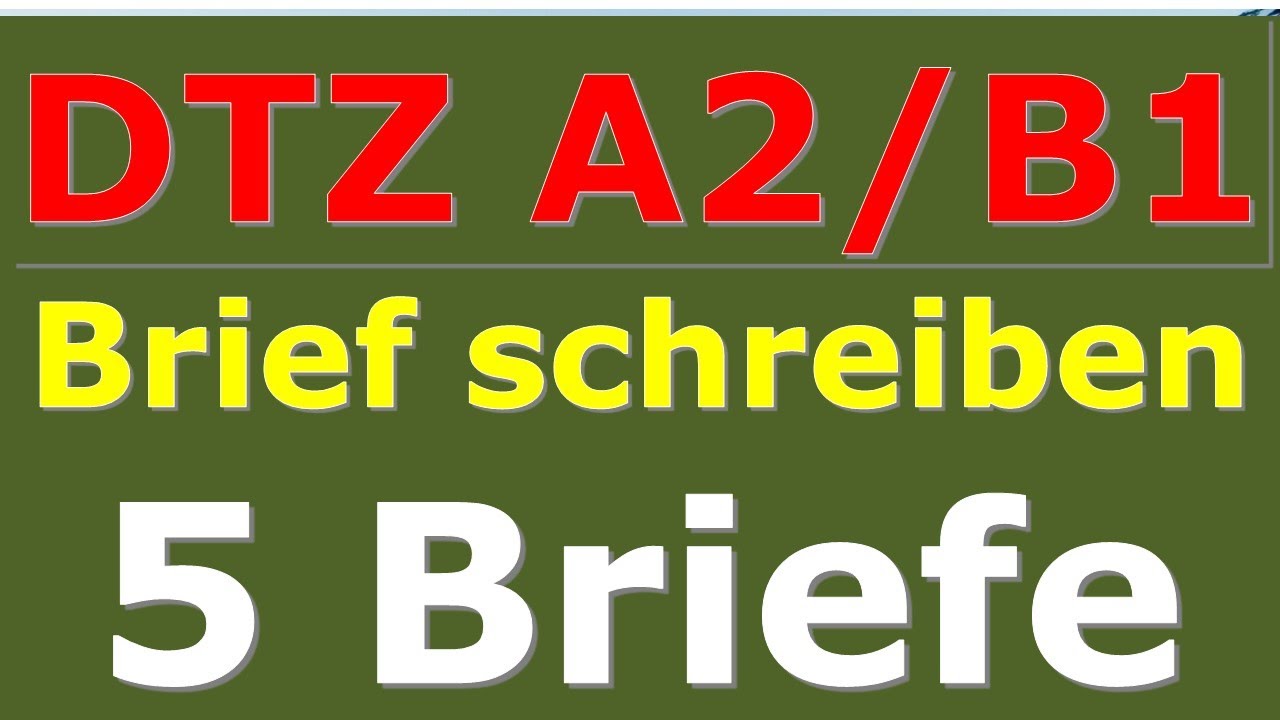 G.A.S.T | DTZ / B1 | Brief schreiben | E-Mail schreiben | 5 wichtige Briefe | 18.07.2024