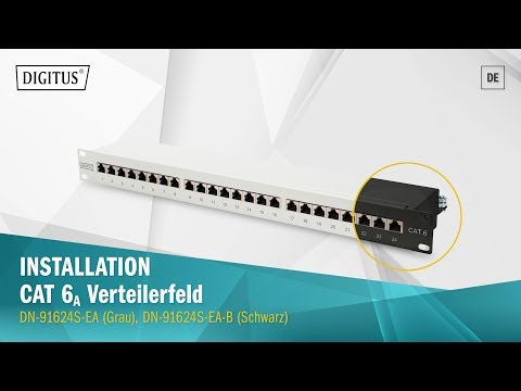 Assmann Electronic DIGITUS Patchpanel 1HE 24-Port Cat6a geschirmt lichtgrau video