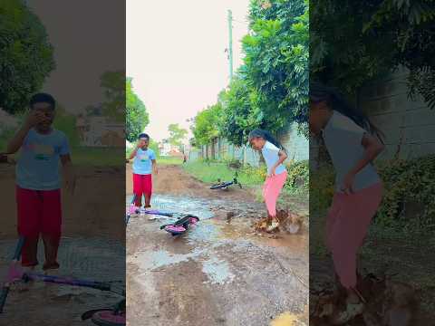 IT'S PLAY TIME AFTER SCHOOL,LET'S SEE WHO TAKES THE WIN🚵‍♀️🏆