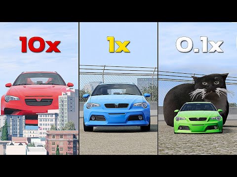Giant VS Medium VS Smallest Car - BeamNG Drive