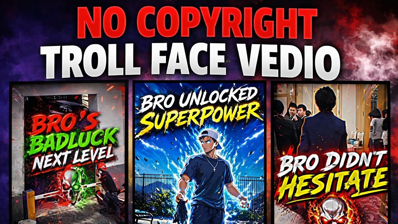 NO COPYRIGHT Troll Face Video | Funny Troll Memes 2026 😂🔥
