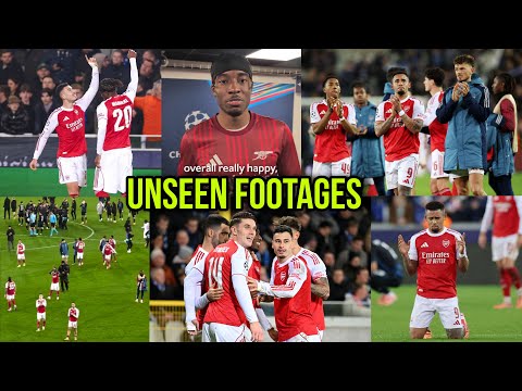 Réactions ÉPIQUES des joueurs d'Arsenal après la victoire contre le Club Bruges !