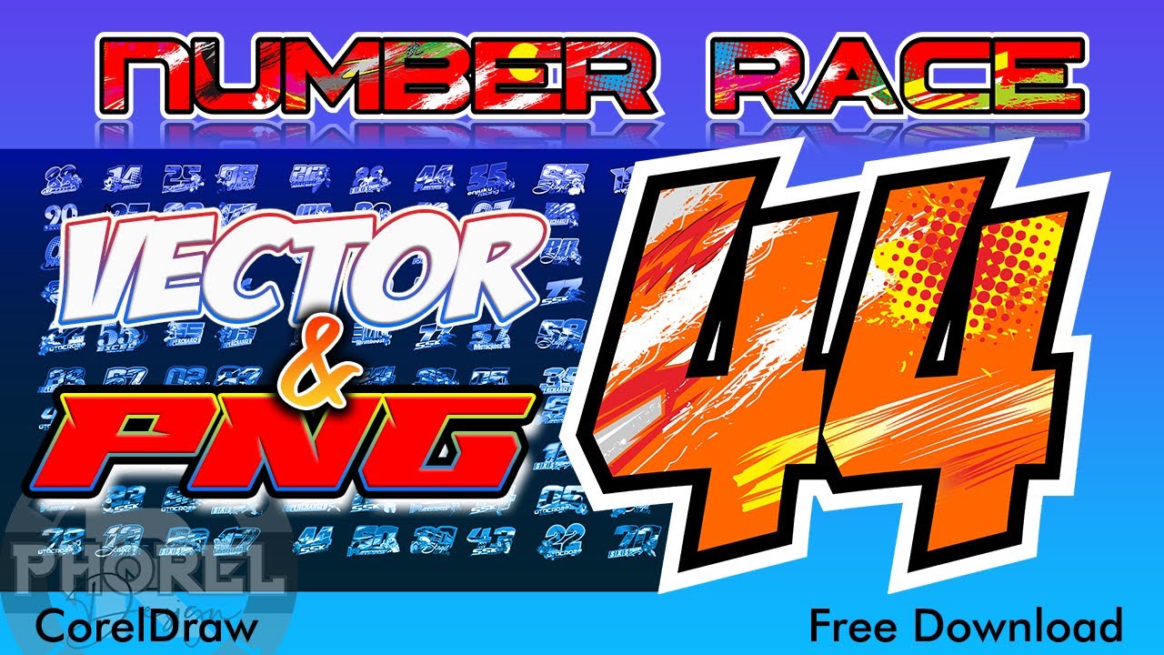 Number Race Vector And PNG (Free Download)