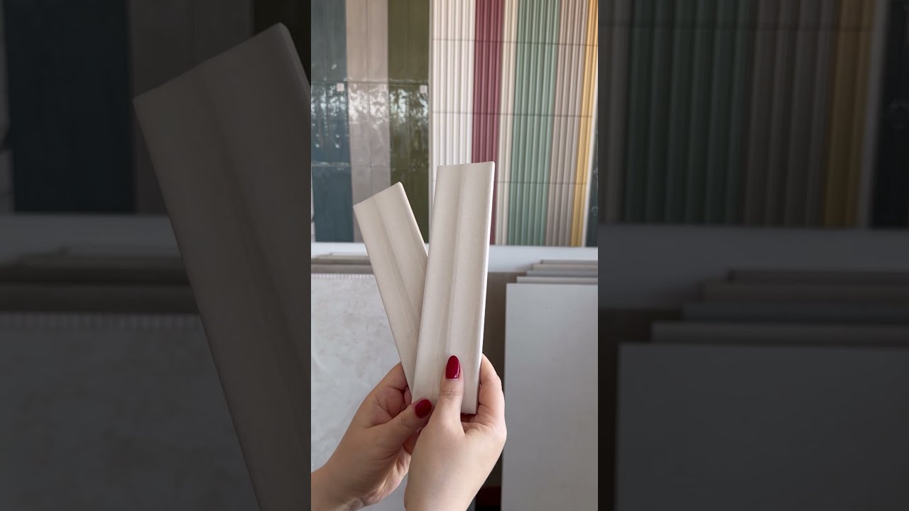 Płytki cegiełki w 3d z białą, błyszczącą powierzchnią