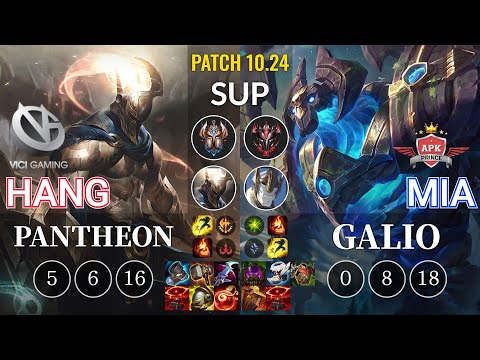 VG Hang Pantheon vs APK Mia Galio Sup - KR Patch 10.24