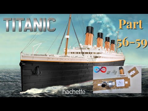Hachette RMS TITANIC (Metall) Part 56 - 59 - 4. Schornstein, Rauchsalon und neue Davits!