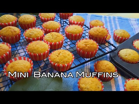 How To Make MINI BANANA MUFFINS - Perfect For Kids School Lunches