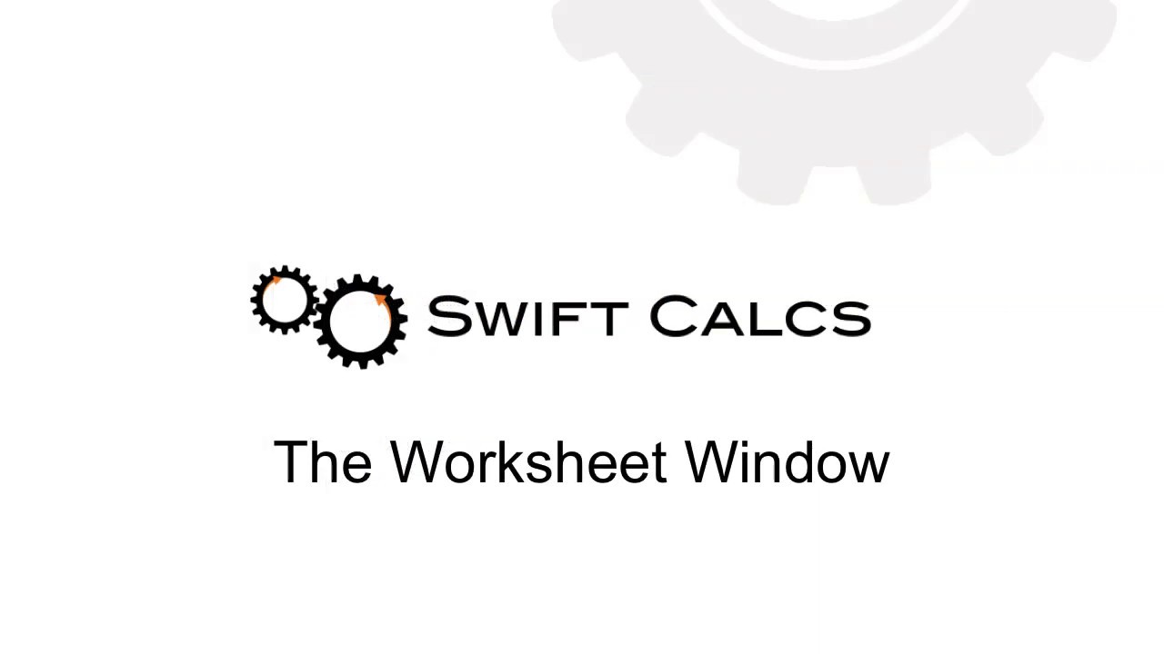 2.1 The Worksheet Window
