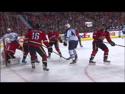 Carl Klinberg 1st NHL goal with the Jets April 11 2014