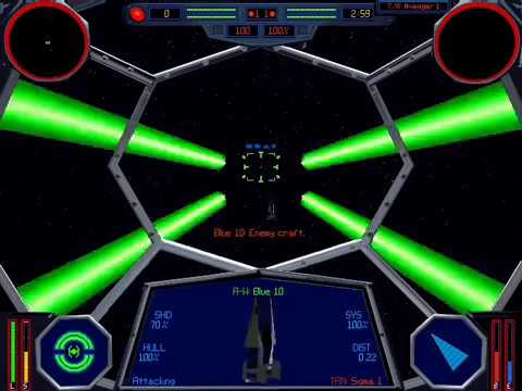 Lets Play X-Wing vs Tie Fighter Imperial Mission 10 - Capture Freighters (+Cutscene)
