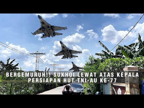 Bergemuruh !!! Sukhoi Su27,Su30 Siap Meramaikan Ulang Tahun TNI-AU 9 April Di Jakarta