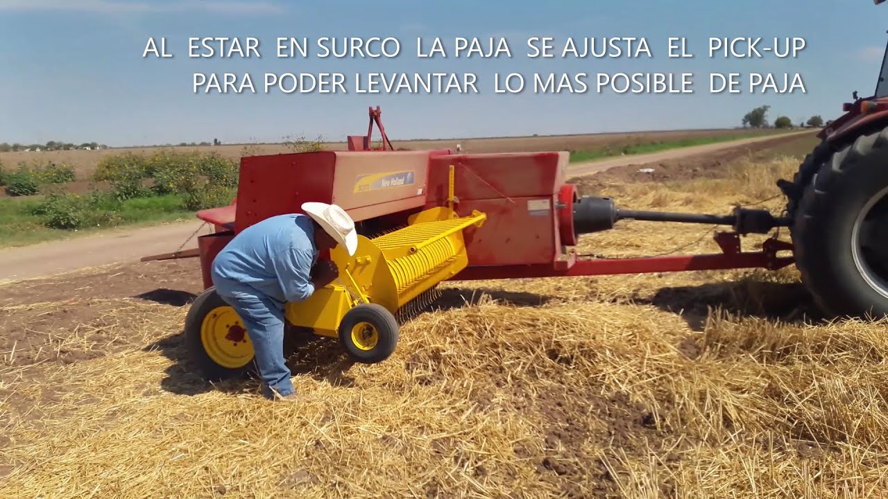 ENTREGANDO EMPACADORA NEW HOLLAND 5070 NT DE HILO. EMPACANDO SOCA DE TRIGO. ECHA EN ESTADOS UNIDOS