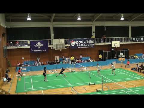2014年IH バドミントン 女子 ダブルス 2回戦 徳能・保原（宮城）×川端・林（鳥取）3