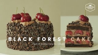 블랙 포레스트 케이크🍒체리 초코 생크림 케이크 만들기:Black Forest Cake(Cherry choco cake) Recipe:チェリーケーキ -Cookingtree쿠킹트리
