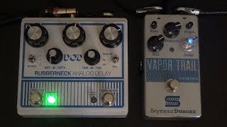 Video thumbnail for DOD Rubberneck vs. Seymour Duncan Vapor Trail - Analog Delay Comparison by DelayDude