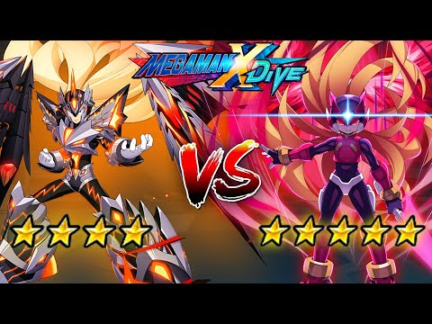 Crimson Valstrax Zero 4* Vs Omega 5* - Mega Man X DiVE (Mobile Controls PvP)