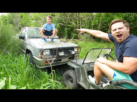 Finding Abandoned Truck in the Forest | Tractors for kids
